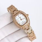Cartier Tonneau Swiss Quartz Movement 28*33*6.1mm 736 Diamonds MOP Face Watch